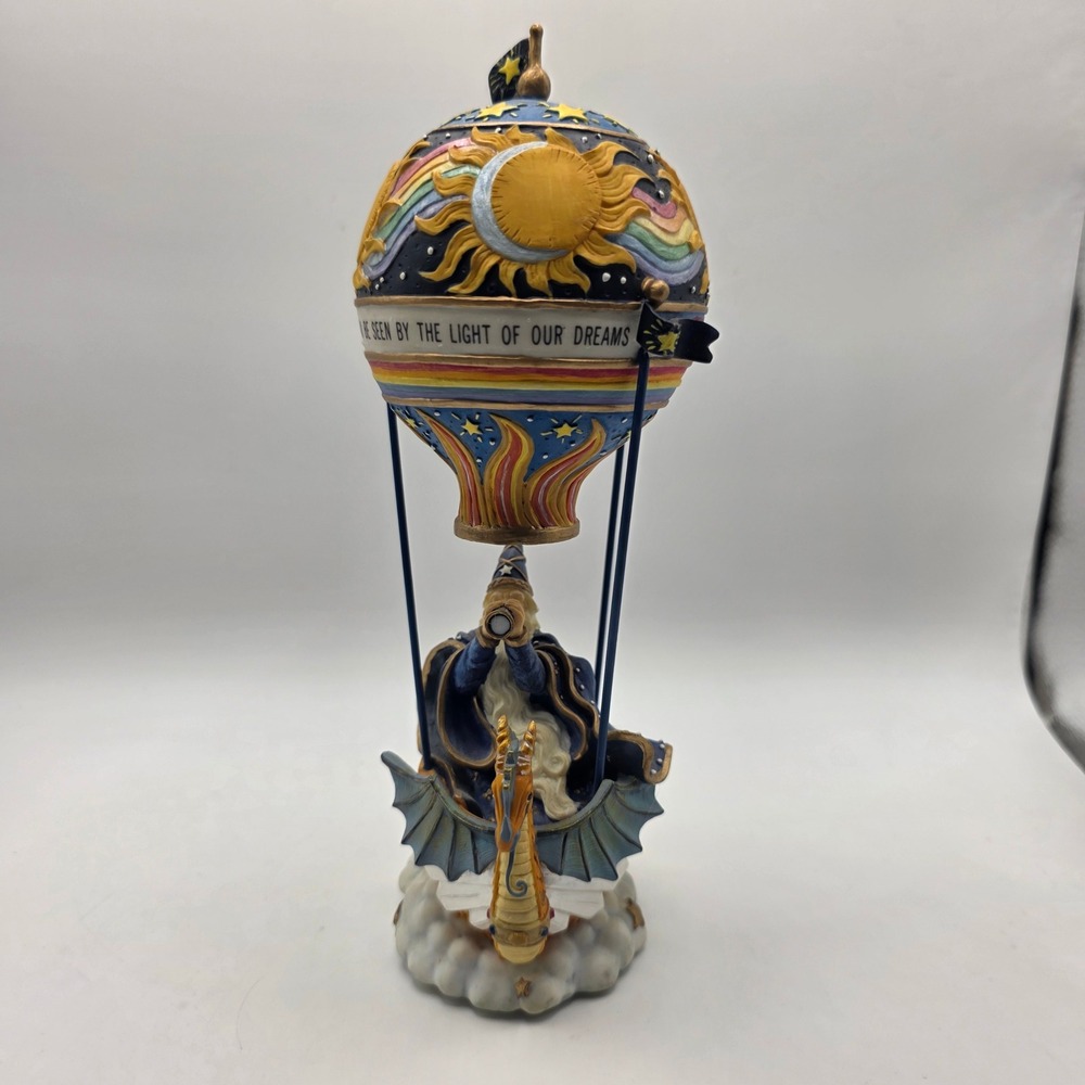 San Francisco Music Box Co Fly Me To The Moon Wizard Dragon Hot Air Balloon